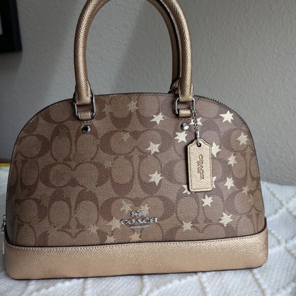 COACH MINI SIERRA SATCHEL IN SIGNATURE CANVAS WITH POP STAR PRINT - Picture 2 of 13